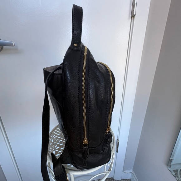 Margot Classic Black Leather Backpack - Picture 10 of 11